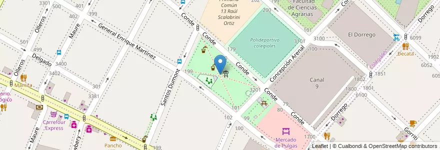 Mapa de ubicacion de Plaza Mafalda, Colegiales en الأرجنتين, Ciudad Autónoma De Buenos Aires, Buenos Aires, Comuna 13.