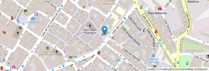 Mapa de ubicacion de Plaza Magdalena en Spanien, Aragonien, Saragossa, Zaragoza, Saragossa.