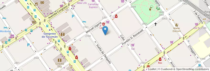 Mapa de ubicacion de Plaza Manuel Belgrano Quasi Nuñez, Belgrano en Аргентина, Буэнос-Айрес, Буэнос-Айрес, Comuna 13.