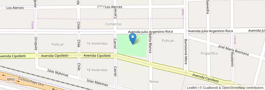 Mapa de ubicacion de Plaza María Elena Walsh en Argentinien, Chile, Provinz Río Negro, Municipio De General Fernández Oro, Departamento General Roca, Fernández Oro.