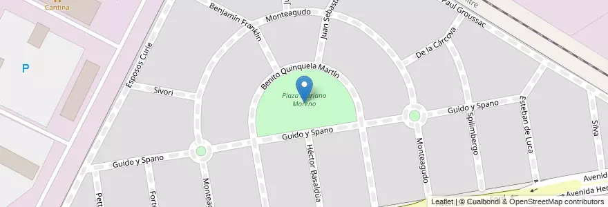 Mapa de ubicacion de Plaza Mariano Moreno en アルゼンチン, ブエノスアイレス州, Partido De Tigre.
