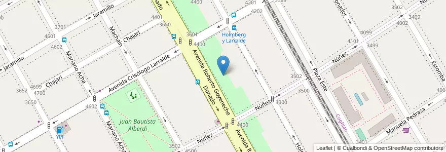 Mapa de ubicacion de Plaza Marshall Meyer, Saavedra en Argentinien, Ciudad Autónoma De Buenos Aires, Comuna 12, Buenos Aires.