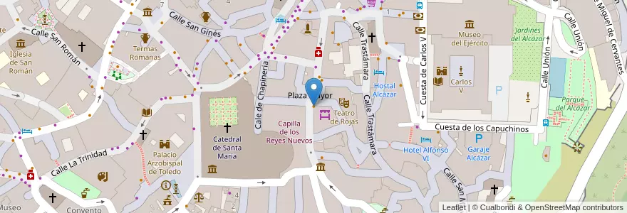 Mapa de ubicacion de Plaza Mayor Restaurante en Spagna, Castilla-La Mancha, Toledo, Toledo, Toledo.