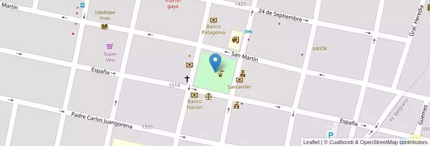 Mapa de ubicacion de Plaza Mitre en アルゼンチン, トゥクマン州, Departamento Chicligasta, Municipio De Concepción, Concepción.