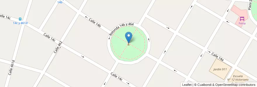 Mapa de ubicacion de Plaza Mitre, City Bell en Argentina, Buenos Aires, Partido De La Plata, City Bell.