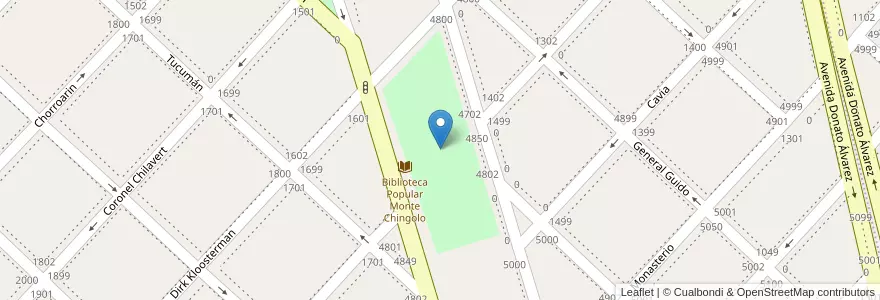 Mapa de ubicacion de Plaza Monte Chingolo en Argentinië, Buenos Aires, Partido De Lanús, Monte Chingolo.