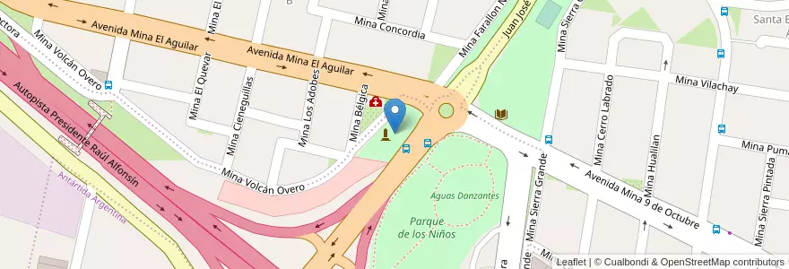 Mapa de ubicacion de Plaza Monumento a la Madre en 아르헨티나, Jujuy, Departamento Palpalá, Municipio De Palpalá.