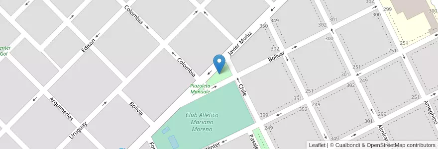 Mapa de ubicacion de Plaza Moreno en Argentina, Buenos Aires, Partido De Junín, Junín.