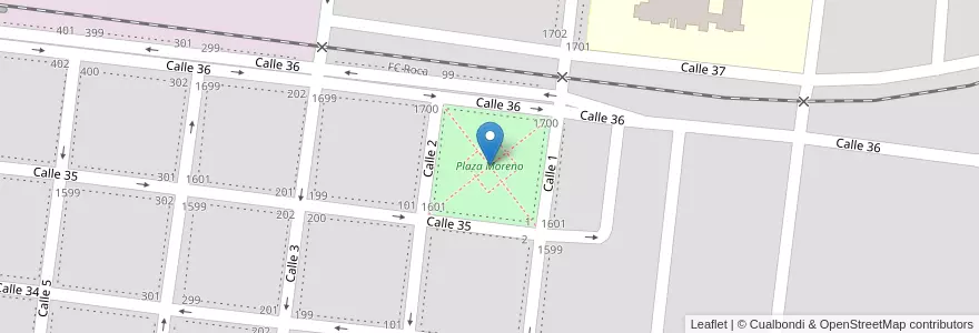 Mapa de ubicacion de Plaza Moreno en آرژانتین, استان بوئنوس آیرس, Partido De Veinticinco De Mayo, Veinticinco De Mayo.