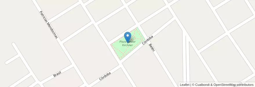 Mapa de ubicacion de Plaza Nestor Kirchner en Argentina, Buenos Aires, Partido De Escobar, Belén De Escobar.