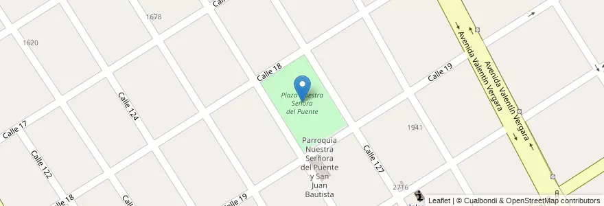 Mapa de ubicacion de Plaza Nuestra Señora del Puente en Argentinien, Provinz Buenos Aires, Partido De Berazategui, Berazategui.