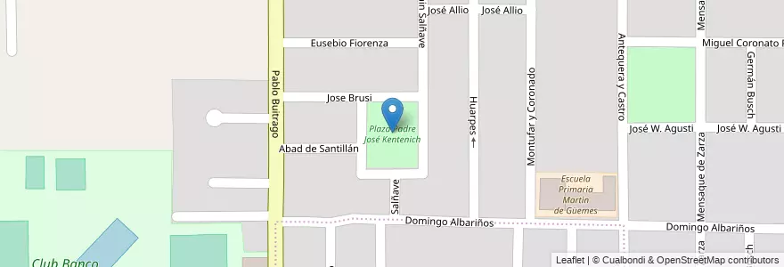Mapa de ubicacion de Plaza Padre José Kentenich en Аргентина, Кордова, Departamento Capital, Pedanía Capital, Córdoba, Municipio De Córdoba.