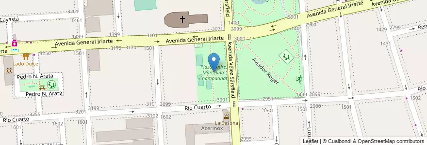Mapa de ubicacion de Plaza Padre Marcelino Champagnat, Barracas en アルゼンチン, Ciudad Autónoma De Buenos Aires, Comuna 4, ブエノスアイレス.
