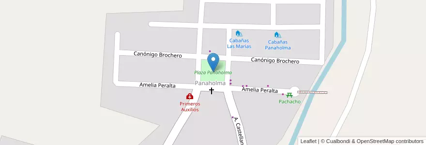 Mapa de ubicacion de Plaza Panaholma en Argentina, Córdova, Departamento San Alberto, Pedanía Panaholma, Comuna De Panaholma.