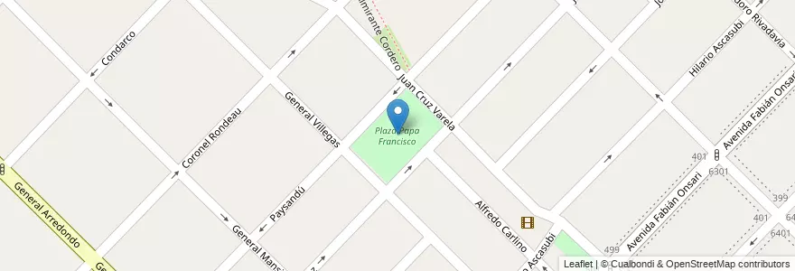 Mapa de ubicacion de Plaza Papa Francisco en Argentinien, Provinz Buenos Aires, Partido De Avellaneda, Wilde.