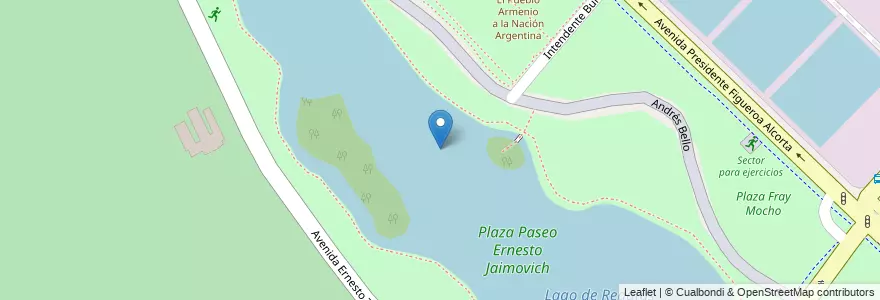 Mapa de ubicacion de Plaza Paseo Ernesto Jaimovich, Palermo en Аргентина, Буэнос-Айрес, Буэнос-Айрес, Comuna 14.