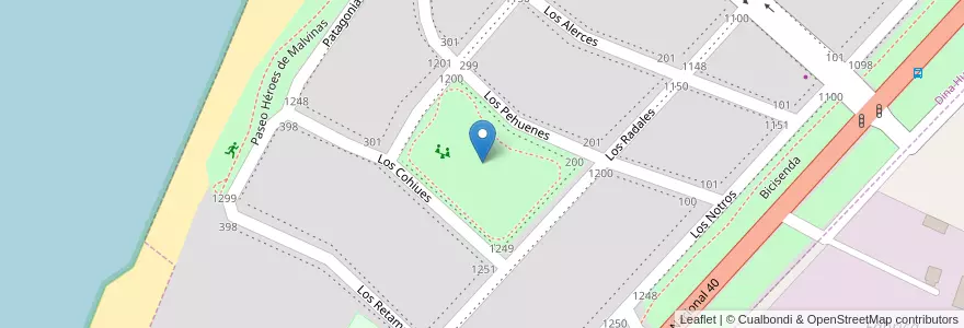 Mapa de ubicacion de Plaza Perito Moreno en الأرجنتين, تشيلي, ريو نيغرو, Departamento Pilcaniyeu, Dina Huapi.