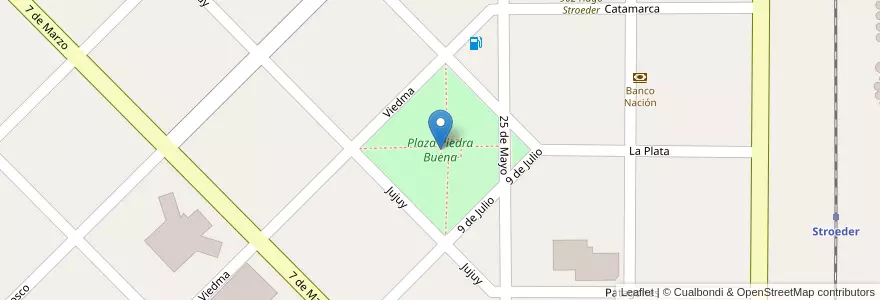 Mapa de ubicacion de Plaza Piedra Buena en Argentine, Province De Buenos Aires, Partido De Patagones, Stroeder.