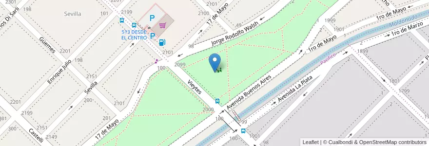 Mapa de ubicacion de Plaza Piola en 阿根廷, 布宜诺斯艾利斯省, Partido De Bahía Blanca, Bahía Blanca.