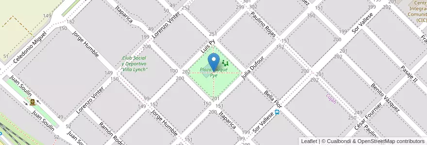 Mapa de ubicacion de Plaza Piuqué Pye en Argentinië, Buenos Aires, Partido De Patagones, Carmen De Patagones.