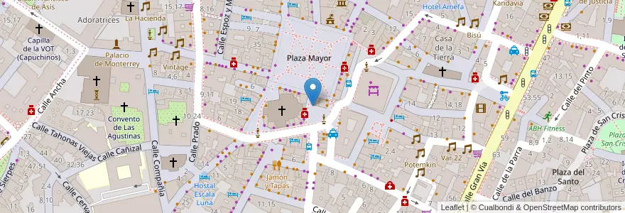 Mapa de ubicacion de Plaza Poeta Iglesias en Испания, Кастилия И Леон, Саламанка, Campo De Salamanca, Саламанка.