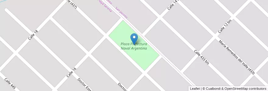 Mapa de ubicacion de Plaza Prefectura Naval Argentina en آرژانتین, استان بوئنوس آیرس, Partido De General Pueyrredón, Mar Del Plata.