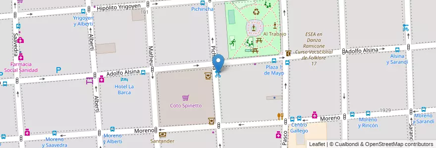 Mapa de ubicacion de Plaza Primero de Mayo, Balvanera en الأرجنتين, Ciudad Autónoma De Buenos Aires, Comuna 3, Buenos Aires.
