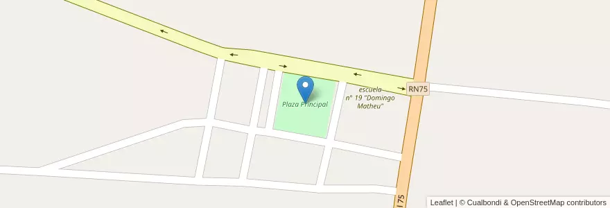 Mapa de ubicacion de Plaza Principal en Argentinië, La Rioja, Departamento Castro Barros.