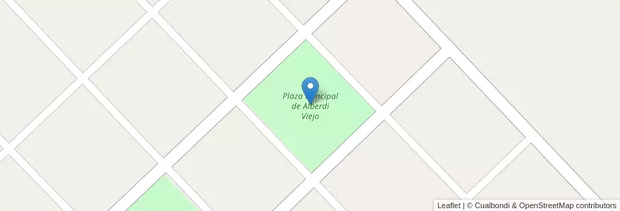 Mapa de ubicacion de Plaza Principal de Alberdi Viejo en アルゼンチン, ブエノスアイレス州, Partido De Leandro N. Alem.