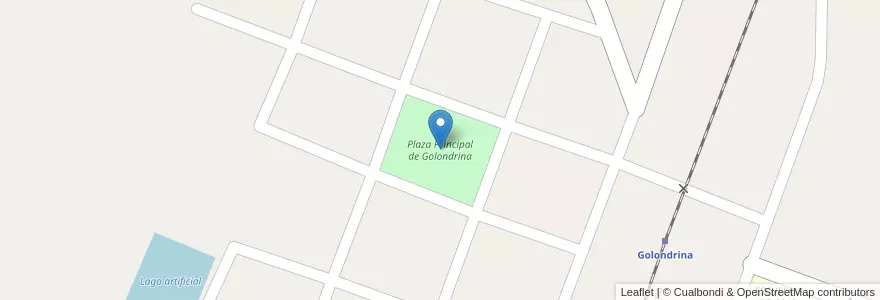 Mapa de ubicacion de Plaza Principal de Golondrina en الأرجنتين, سانتا في, Departamento Vera, Municipio De Golondrina.