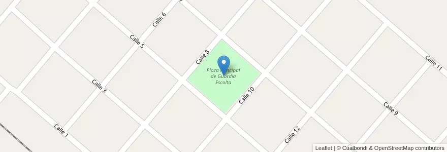 Mapa de ubicacion de Plaza Principal de Guardia Escolta en Argentine, Santiago Del Estero, Departamento Belgrano.