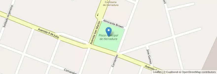 Mapa de ubicacion de Plaza Principal de Herradura en 아르헨티나, Formosa, Departamento Laishi, Municipio De Herradura.