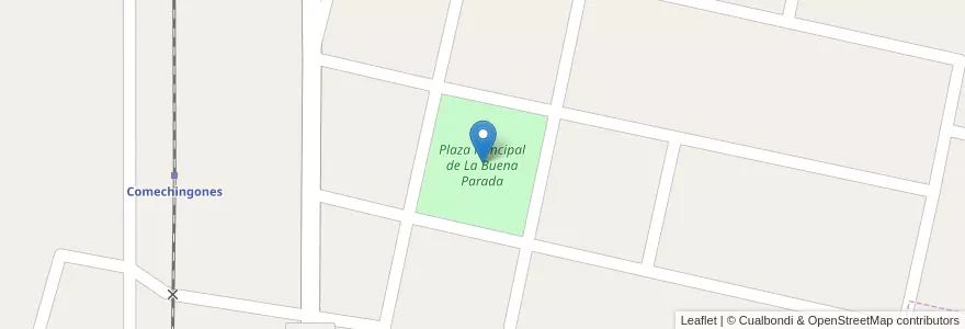 Mapa de ubicacion de Plaza Principal de La Buena Parada en 阿根廷, Córdoba, Departamento Río Primero, Pedanía Tala, Comuna De Comechingones.