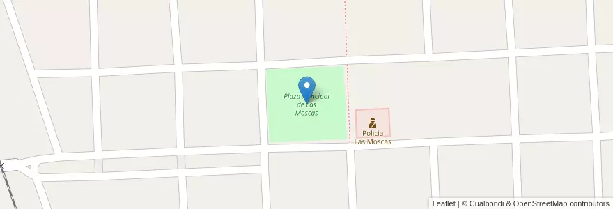 Mapa de ubicacion de Plaza Principal de Las Moscas en Аргентина, Междуречье, Departamento Uruguay, Distrito Moscas.