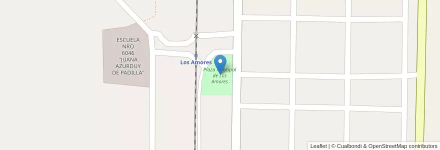 Mapa de ubicacion de Plaza Principal de Los Amores en アルゼンチン, サンタフェ州, Departamento Vera, Municipio De Los Amores.