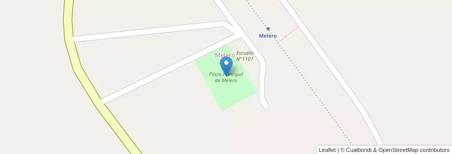 Mapa de ubicacion de Plaza Principal de Melero en Argentine, Santiago Del Estero, Departamento Juan Felipe Ibarra.