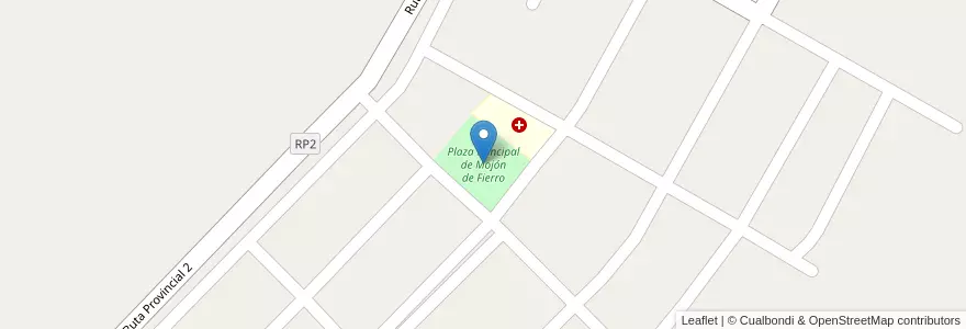 Mapa de ubicacion de Plaza Principal de Mojón de Fierro en 阿根廷, Formosa, Departamento Formosa, Municipio De Mojón De Fierro.