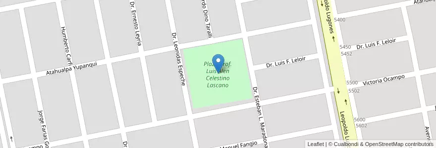 Mapa de ubicacion de Plaza Prof. Luis Alen Celestino Lascano en Argentinien, Santiago Del Estero, Departamento Capital, Santiago Del Estero.