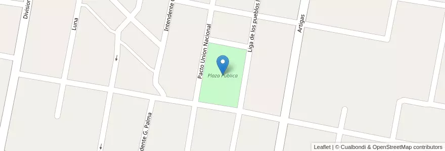 Mapa de ubicacion de Plaza Publica en 아르헨티나, 엔트레리오스주, Departamento Paraná, Distrito Sauce, Paraná, Paraná.