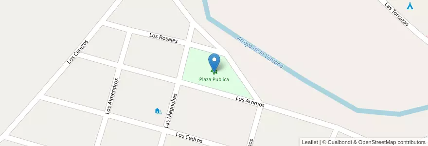 Mapa de ubicacion de Plaza Publica en Argentine, Province De Buenos Aires, Partido De Tornquist.