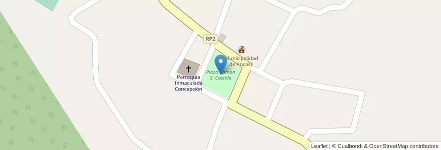 Mapa de ubicacion de Plaza Ramón S. Castillo en Arjantin, Catamarca, Departamento Ancasti, Municipio De Ancasti.