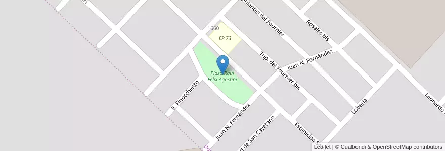Mapa de ubicacion de Plaza Raul Felix Agostini en 아르헨티나, 부에노스아이레스주, Partido De General Pueyrredón, Mar Del Plata.