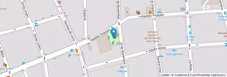 Mapa de ubicacion de Plaza Raúl González Tuñón, Balvanera en アルゼンチン, Ciudad Autónoma De Buenos Aires, Comuna 5, Comuna 3, ブエノスアイレス.