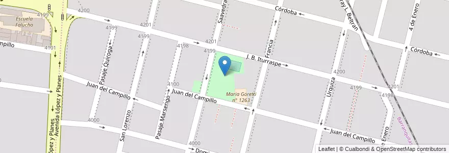 Mapa de ubicacion de Plaza Rebeco en Argentinië, Santa Fe, Departamento La Capital, Santa Fe Capital, Santa Fe.