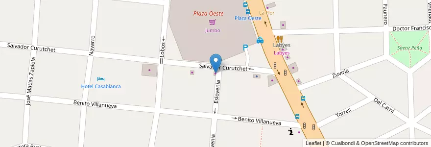 Mapa de ubicacion de Plaza Remises en アルゼンチン, ブエノスアイレス州, Partido De Morón, Castelar.