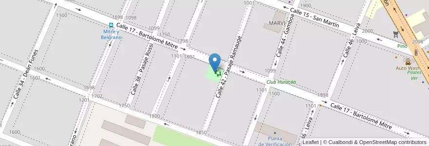 Mapa de ubicacion de Plaza Renacer en Argentinië, Buenos Aires, Partido De Luján.