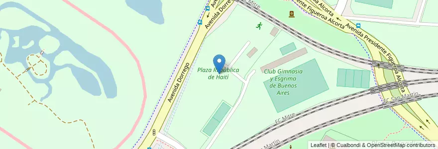 Mapa de ubicacion de Plaza República de Haití, Palermo en الأرجنتين, Ciudad Autónoma De Buenos Aires, Buenos Aires, Comuna 14.
