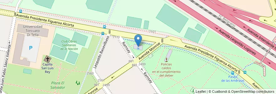 Mapa de ubicacion de Plaza República de Honduras, Belgrano en 阿根廷, Ciudad Autónoma De Buenos Aires, 布宜诺斯艾利斯, Comuna 13.