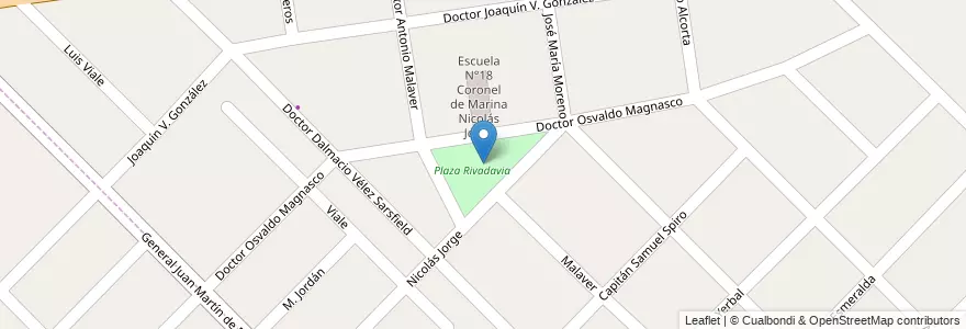 Mapa de ubicacion de Plaza Rivadavia en الأرجنتين, بوينس آيرس, Partido De Morón, Haedo.