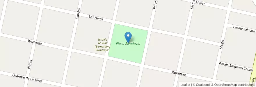 Mapa de ubicacion de Plaza Rivadavia en 아르헨티나, Santa Fe, Departamento San Cristóbal, Municipio De San Cristóbal.